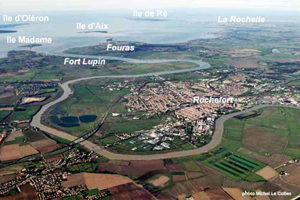Rochefort et l'embouchure de la Charente,vue aérienne
