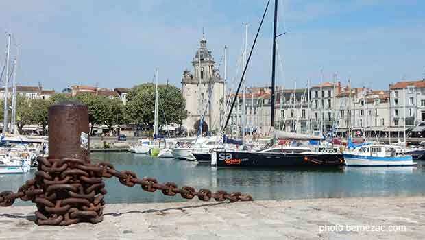 La Rochelle, le Vieux Port, vue sur la Grosse Horloge