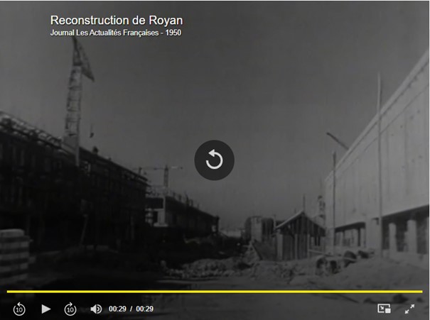 video INA reconstruction de Royan