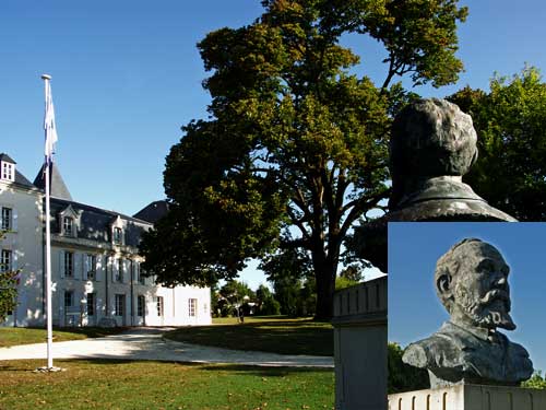 Vaux-sur-Mer, la mairie et le buste de Frédéric Garnier