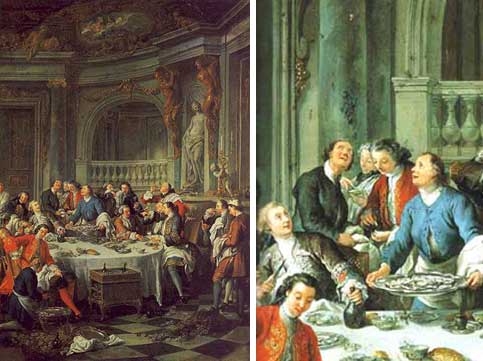 tableau Le Déjeuner d'huîtres  de J-F de Troy (1735)