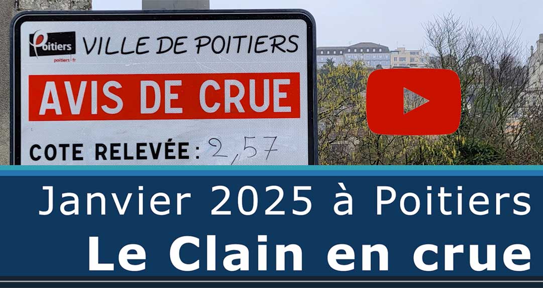 Janvier 2025 à Poitiers, le Clain en crue