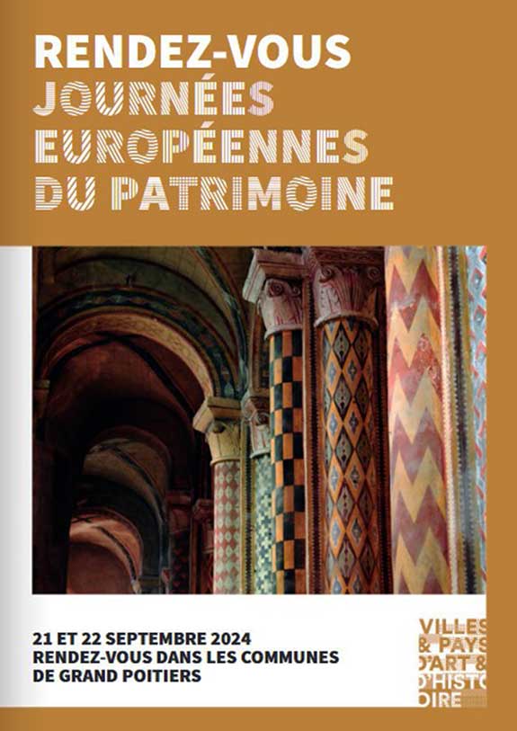 Grand Poitiers programme journées du patrimoine 2024