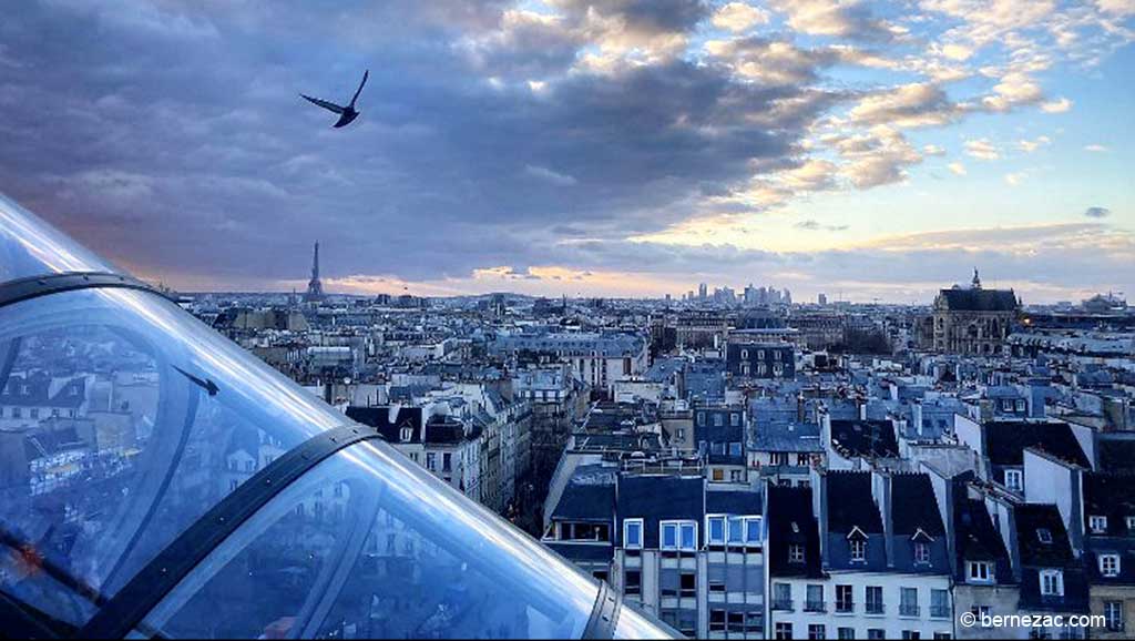 Paris, Centre Pompidou, vue sur Paris