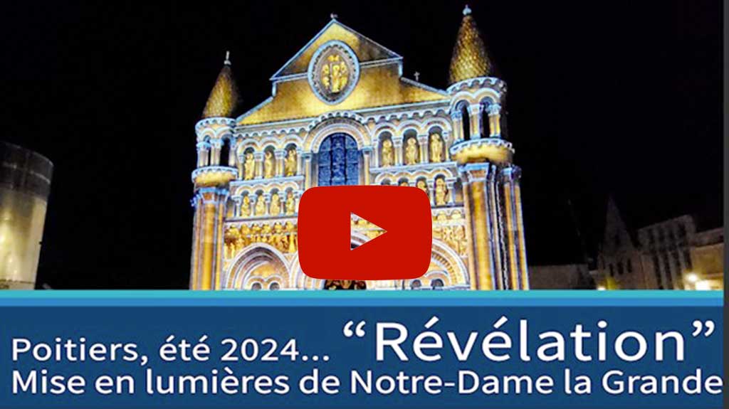 spectacle de lumières pour la façade de Notre-Dame-la-Grande