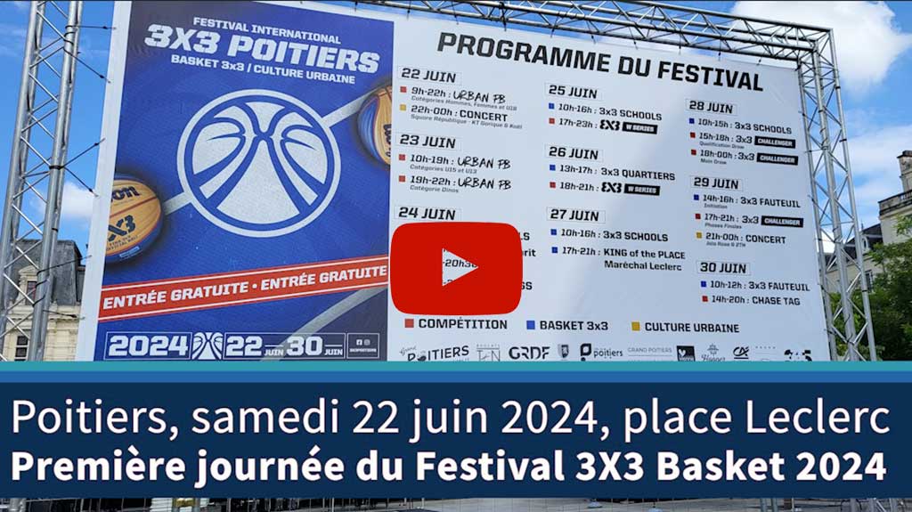 Poitiers festival basket 3x3 juin 2024