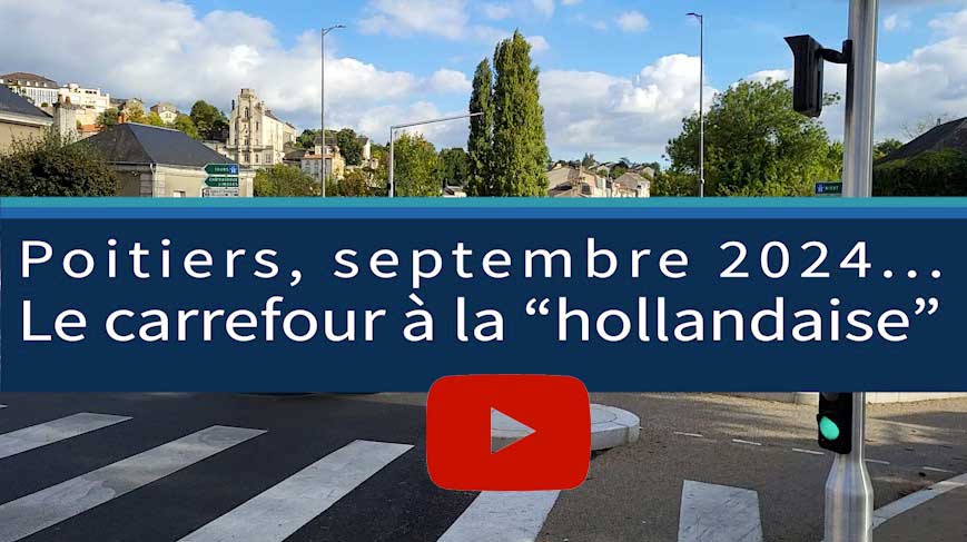 Poitiers Septembre 2024, le carrefour ’’ à la hollandaise’’ du Pont-Neuf