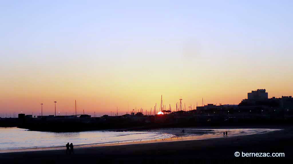 Royan, Grande Conche, coucher de soleil de février