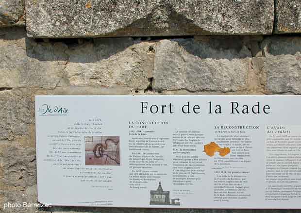 île d'Aix, fort de la Rade panneau