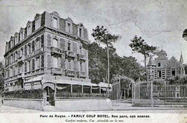 Royan carte postale ancienne, la grande conche , family hôtel