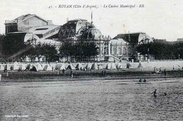 Royan carte postale ancienne, le Casino Municipal
